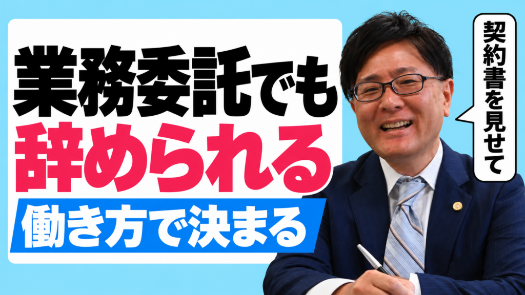 業務委託でも辞められる 働き方で決まる 弁護士 嵩原安三郎